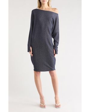 Go Couture Long Sleeve Sweater Dress - Black