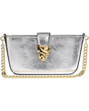 Alexis Crumple Leather Crossbody Bag - Metallic