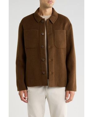 Nordstrom Wool Blend Shirt Jacket - Brown