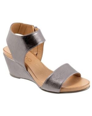 BUENO Ida Ankle Strap Wedge Sandal - White