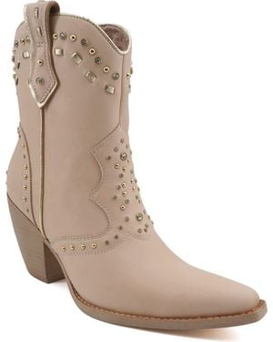 Zigi Angola Studded Western Boot - Brown