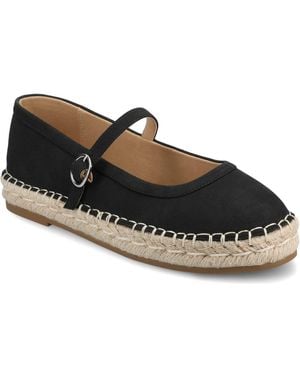 Journee Collection Kenzie Espadrille Flat - Black