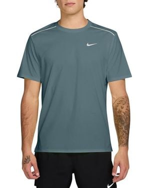 Nike Miler Dri-Fit Uv Short Sleeve Running Top - Green