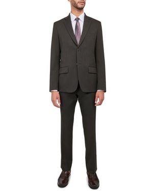 W.r.k. Tailored Slim Fit Textured Suit - Black