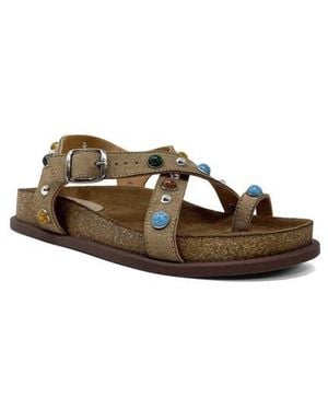 Shu Shop Becky Studded Sandal - Brown