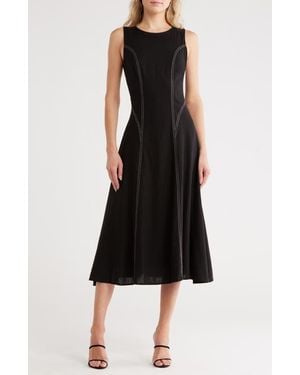 Ramy Brook Taran Sleeveless Drop Waist Shirtdress - Blue