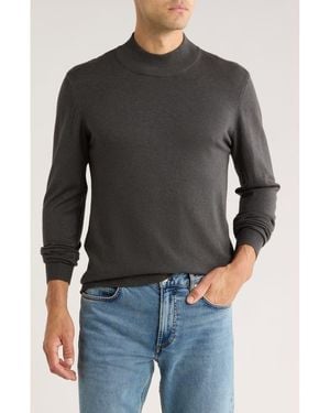 T.R. Premium Slim Fit Mock Neck Sweater - Black