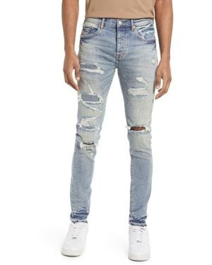 Purple Brand Ripped Skinny Jeans - Blue
