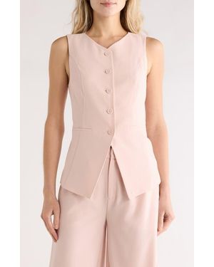 Leith Longline Vest - Pink