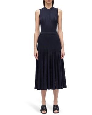 3.1 Phillip Lim Pointelle Rib Midi Skirt - Blue