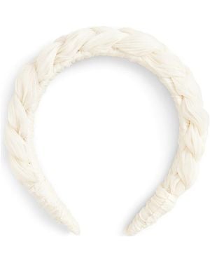 Loeffler Randall Lilac Braided Headband - White
