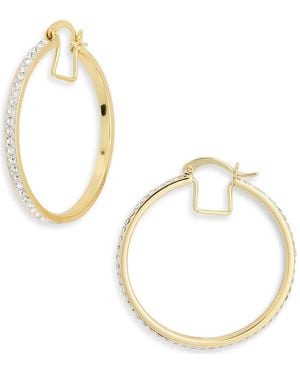 Nordstrom Rack 40Mm Crystal Hoop Earrings - Metallic