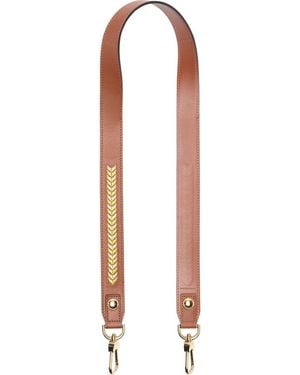 Longchamp Metallic Embroidered Leather Shoulder Strap - Multicolor