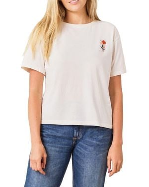 C&C California Toni Boxy Cotton Crop Tee - White