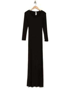 Go Couture Long Sleeve Maxi Dress - Black