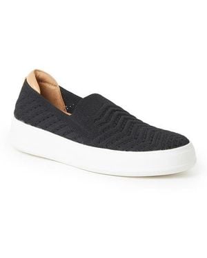 Dearfoams Knit Slip-On Sneakers With Arch Support - White