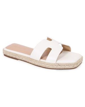 BERNESS Kendra Espadrille Slide Sandal - White