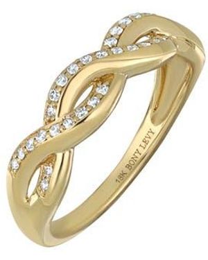 Bony Levy Bardot Diamond Stackable Ring - Metallic