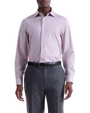 Bugatchi James Ooohcotton Space Dye Button-Up Shirt - Blue