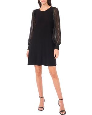 Halogen® Balloon Sleeve Shift Dress - Black