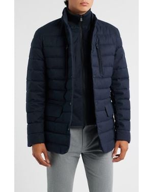 Save The Duck Felipe Water Resistant Quilted Jacket - Blue