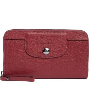 Longchamp Le Pliage Zip Wallet - Red