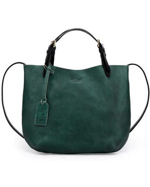 Old Trend Dip Dye Leather Mini Tote - Green