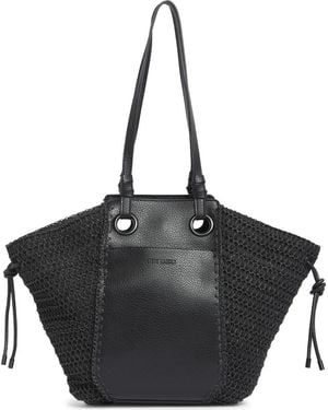Steve Madden Bidris Mix Media Tote Bag - Black