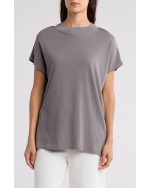 Threads For Thought Soren Mock Neck Top - Gray