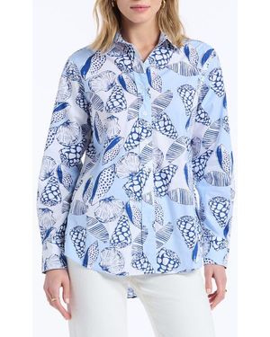 Robert Graham Carrie Long Sleeve Woven Shirt - Blue