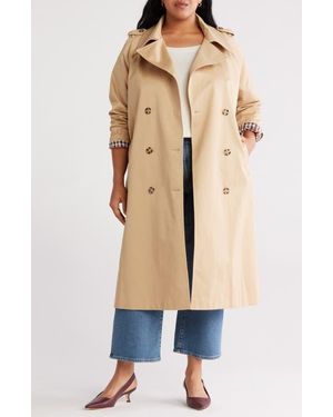 Caslon Cotton Trench Coat - Blue