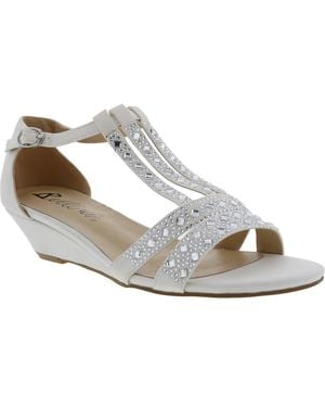 Bellini Larris Rhinestone Wedge Sandal - Metallic