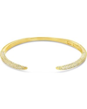 Sterling Forever Cz Open Spike Cuff Bracelet - Metallic