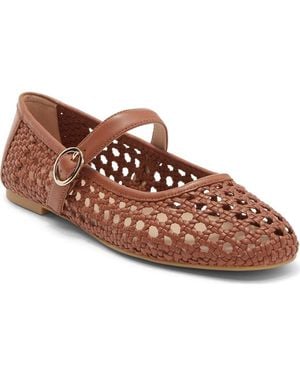 Stuart Weitzman Freya Mary Jane Flat - Brown