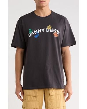 CAT WWR Relaxed Fit Danny Diesel Graphic T-Shirt - Black