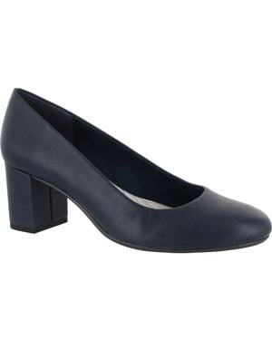 Easy Street Proper Block Heel Pumps - Blue