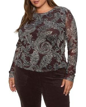 Sanctuary Perfect Long Sleeve Mesh Top - Black