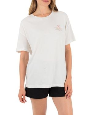 Hurley Tide Chaser Graphic Boyfriend T-Shirt - White