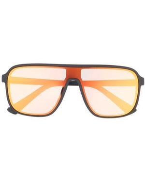 Hurley 133Mm Oversize Polarized Shield Sunglasses - Multicolor