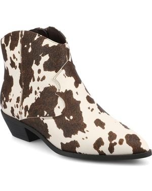 Journee Collection Taliah Western Ankle Boot - Brown