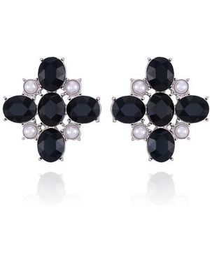 Guess Crystal Clip-On Earrings - Blue