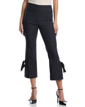 Laundry by Shelli Segal Bow Trim Crop Bootcut Pants - Blue