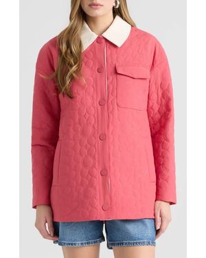 NVLT Quilted Shacket - Pink