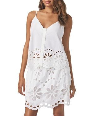 Splendid Emma Cotton Eyelet Tank - White