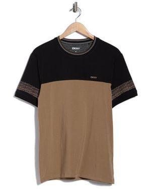 DKNY Like Colorblock Knit T-Shirt - Black