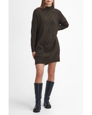 Barbour Clarence Long Sleeve Wool Blend Sweater Dress - Black