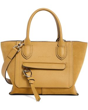 Longchamp Small Mailbox Soft Top Leather Crossbody Bag - Metallic