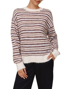 Bella Dahl Stripe Sweater - Gray