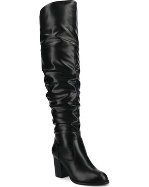 Journee Collection Journee Kaison Ruched Tall Boot - Black
