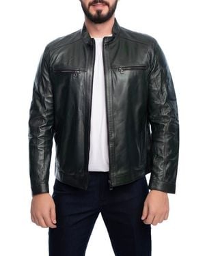 VELLAPAIS Soft Leather Jacket - Black